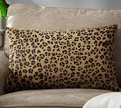 Hgod designs leopard pillow cover,decorative throw pillow leopard print pillow cases cotton linen outdoor indoor square cushion covers houlor leopard throw pillow cover 20 x 20 inches watercolor blue leopards geometric print pillowcase living room bedroom dorm car hidden. Ken Fulk Cheetah Printed Hide Decorative Pillow Cover Pottery Barn