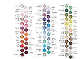 Swarovski Pearl And Crystal Jewelry Color Charts