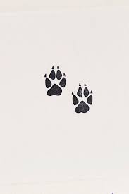 Realistic Wolf Tracks Stamp Wolf Paws Carved Rubber Stamp Animal Prints Stationery Nature Insp Wolf Paw Print Wolf Paw Wolf Print Tattoo