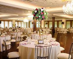 Ballroom Set For Wedding Reception At Black Iris Estate In Carmel Indiana Estate Wedding Venue Wedding Reception Design Estate Wedding