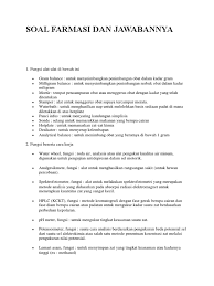 Soal tes farmasi dan jawaban. Soal Farmasi Dan Jawabannya Pdf