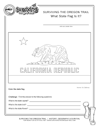 Since, california has maintained the same flag for the last 110 years. Coloring Page State Flag California Printable Worksheet Surviving The Oregon Trail