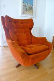 Vintage Parker Knoll Egg Swivel Rock Chair Upholstered Chairs Rocking Chair Nursery Upholstered Swivel Chairs