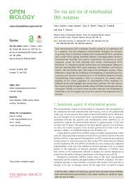 Grade 12 b iology * acknowledgements ac this document is based on a draft version of g˝a 12 b ˆ ˆ ˜: Pdf The Rise And Rise Of Mitochondrial Dna Mutations