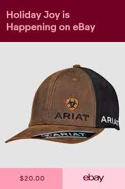 Ariat Western Mens Hat Baseball Cap Snap Clousure Logo Black Brown 1501502 Mens Western Hats Mens Hats Baseball Logo Black