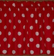 polka dot kitchen curtains ideas red