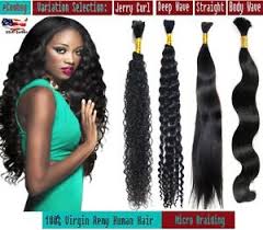 Bundle hair, human hair wigs, lace front why is water wave braiding hair so popular? Human Hair Micro Braiding Best Quality Bulk Hair Remy Virgin 100g Bundle Ebay