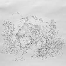 Brambly hedge is a series of illustrated children's books by jill barklem, recounting the adventures of a community of mice who live together in the tranquil surroundings of the english countryside. Meadow To Grove Drawing From Brambly Hedge Brambly Hedge Drawings Hedges