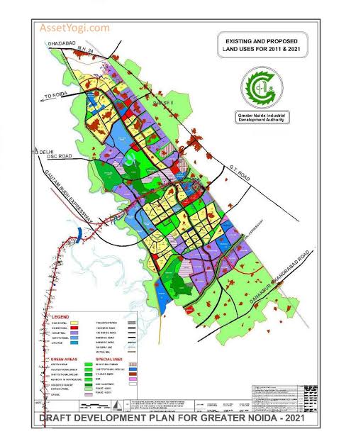 Greater Noida Master Plan sector zoning, AI generated