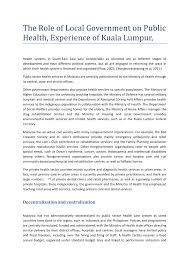 The malaysian administrative modernisation and management planning unit. Pdf The Role Of Local Government On Public Health Experience Of Kuala Lumpur