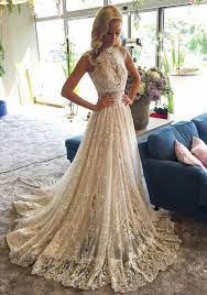 Light Champagne Wedding Gowns Sparkle Wedding Dresses With Lace Beaded Wedding Wedding Dresses Beaded High Neck Lace Wedding Dress Beaded Lace Wedding Dress