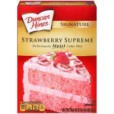 Recipe sunshine strawberry french vanilla cake. Duncan Hines Moist Deluxe Strawberry Supreme Cake Mix 18 25 Oz Walmart Com Walmart Com