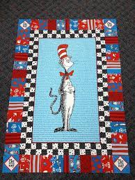 Cat In The Hat Is On The Way Cat Quilt Panel Quilts Quilts
