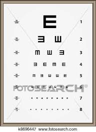 Vector Snellen Eye Test Chart Clip Art K8696447 Fotosearch