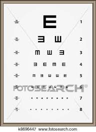 vector snellen eye test chart clip art k8696447 fotosearch