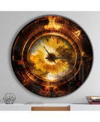 Design Art Designart Oversized Modern Round Metal Wall Clock Reviews Home Macy S In 2021 Wall Clock Modern Oversized Wall Clock Wall Clock