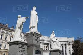 Kiev, the capital of ukraine. Statues At The Capitol Building Of Ukraine Kiev Ukraine Stock Photo Dissolve