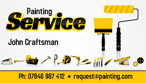 All you need to do is cover them in paint and print your new information onto the blank canvases. Painting Service Business Card Template Postermywall