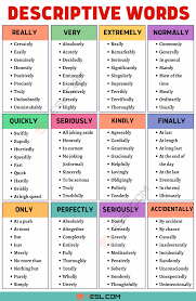 Abundant and artful list of positive adjectives are waiting your advanced and able mind to put them into a good use. Descriptive Words 700 Describing Words With Useful Examples 7esl