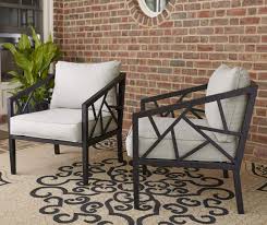 Real Living Verrado Black Cushioned Club Patio Chairs 2 Pack Big Lots In 2020 Black Patio Furniture Patio Chairs Patio Seating Sets
