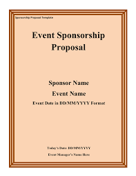 Maybe you would like to learn more about one of these? Event Sponsorship Proposal Template In Word And Pdf Formats