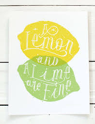 Screen Printed Poster Lemons Limes Screen Print Poster Screen Printing Designs Screen Printing