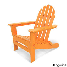 This polywood traditional curveback adirondack chair is perfect for relaxation. Polywood Classic Outdoor Folding Adirondack Chair Overstock 13985779