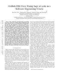 Pdf Github Oss Fixit Fixing Bugs At Scale In A Software Engineering Course