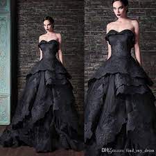 Gothic » brautkleider gothic bridal gown. Grosshandel New Gothic Schwarz Brautkleider Vintage Schatz Ruschen Spitze Tull Ballkleid Sweep Zug Binden Zuruck Brautkleider Benutzerdefinierte W644 Von Find My Dress 101 21 Auf De Dhgate Com Dhgate