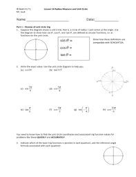 unit circle chart forms and templates fillable printable