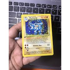 With 4,393 submissions and counting, machamp has the highest population numbers of 1st edition holos by far. Machamp 8 102 Holo 1st Edition With Shadow Lp Pokemon Card Shopee Philippines