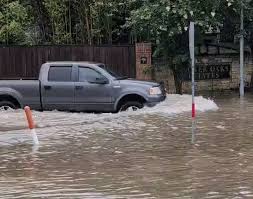 Heavy Rain Triggers Flooding Northwest of Houston