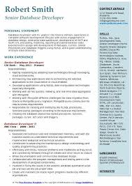 database developer resume samples