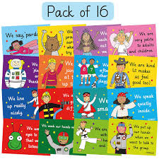 Pedagogs Classroom Manners Posters 16 Posters A4