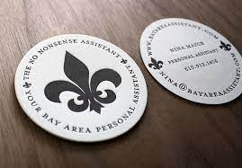 Circular business cards are becoming more popular and work well for creative or playful businesses. Product Spotlight Die Cut Printing Bracha Designs