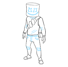 The forearm should be thicker. How To Draw Marshmello From Fortnite Really Easy Drawing Tutorial