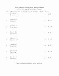 Solving System By Elimination Worksheet Unique Solving Systems Of Linear Equations Elimination Metho In 2020 Equations Solving Quadratic Equations Systems Of Equations
