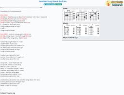 Am em dm am and i'm not alone. Chord Another Song About The Rain Cracker Tab Song Lyric Sheet Guitar Ukulele Chords Vip