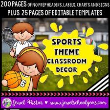 Turn your whiteboard into a goalpost. Sports Theme Classroom Decor Editable Sports Classroom Theme Decor