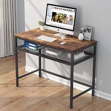 Amazon Com Computer Desk Writing Study Desk Pc Notebook Laptop Study Table Office Desk Workstation Industrial Modern Simple Sty In 2020 Study Table Pc Desk Study Desk