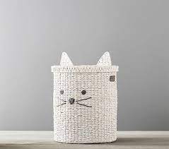 Kitty Shaped Wicker Hamper Kids Storage Pottery Barn Kids Present an expectant mother with a baby shower gift that is creative and personalized.