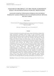 The hs code is a worldwide terminology for the classification of items. Pdf Analysis Of The Impact Of Free Trade Agreements Policy On International Palm Oil Trade Flows