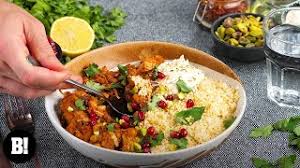 Moroccan lamb with chickpea and lemon couscous. Meaty Moroccan Lamb With Lemon Couscous Vegan Youtube