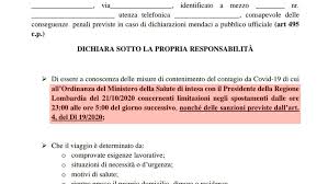 Ecco il modello di autocertificazione. Autocertificazione Covid Lombardia Modulo Da Scaricare Ottobre 2020