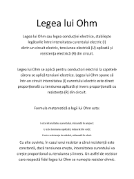 Formula matematică a legii lui ohm este: Legea Lui Ohm