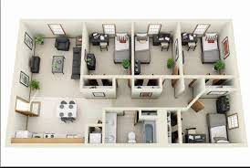 Simple 4 Bedroom House Designs Denah Rumah Denah Rumah 4 Kamar Tidur Rumah