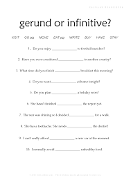 Esl Worksheets And Activities Gerund And Infinitive Practices Worksheets Vocabulary Exercises Gerund Activities