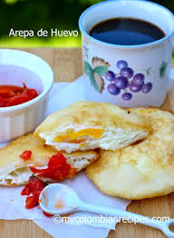 Arepa De Huevo Arepa Stuffed With Egg Recipe Colombian Food Arepas My Colombian Recipes