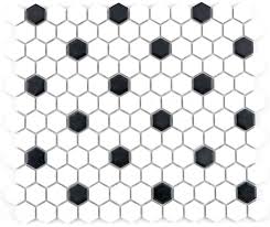 1,3 kg/ fliese, 32,5 kg/m² Mosaik Netzwerk Mosaik Fliese Keramikmosaik Hexagon Schwarz Weiss Matt 11a 0301