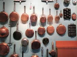 Copper Pots As Kitchen Decor Remodelista Pegboard Kitchen Julia Child Kitchen Peg Board